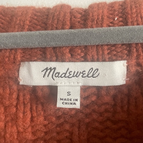 Madewell Ridgecrest Cable Pullover Wool-Blend Sweater. Pre-Owned. - Picture 8 of 11